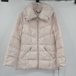 Karl Lagerfeld Women's Cream Puffer Jacket Size M